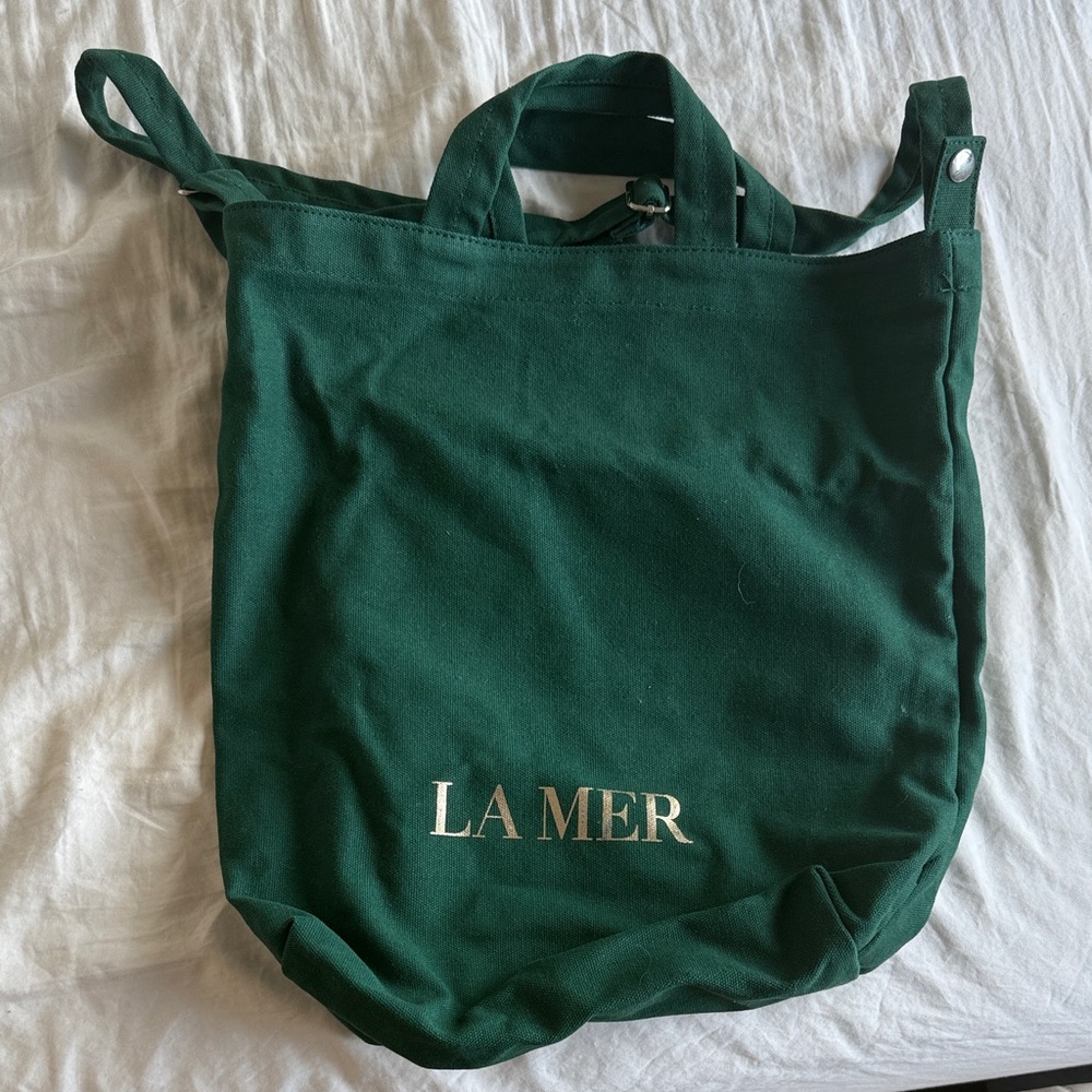 La Mer Forest Green Canvas Bag